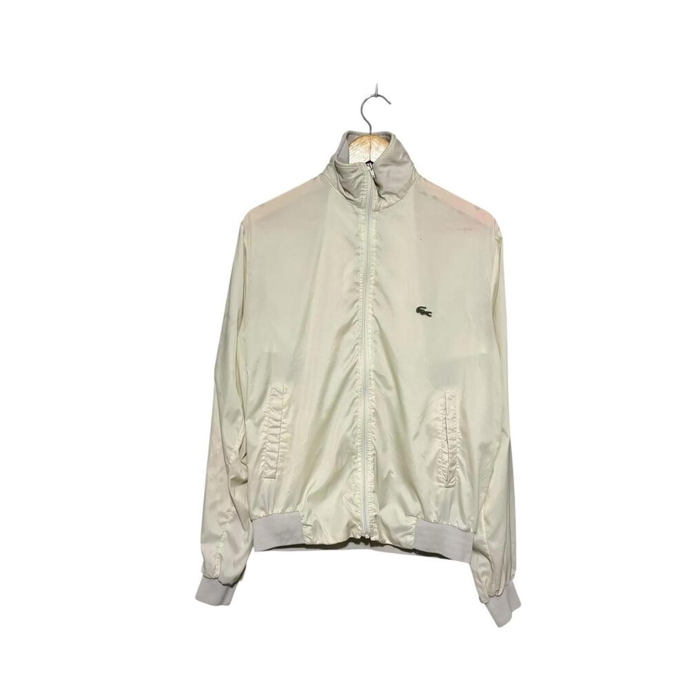 Vintage 80s Izod Lacoste Nylon Windbreaker Jacket White M Men’s